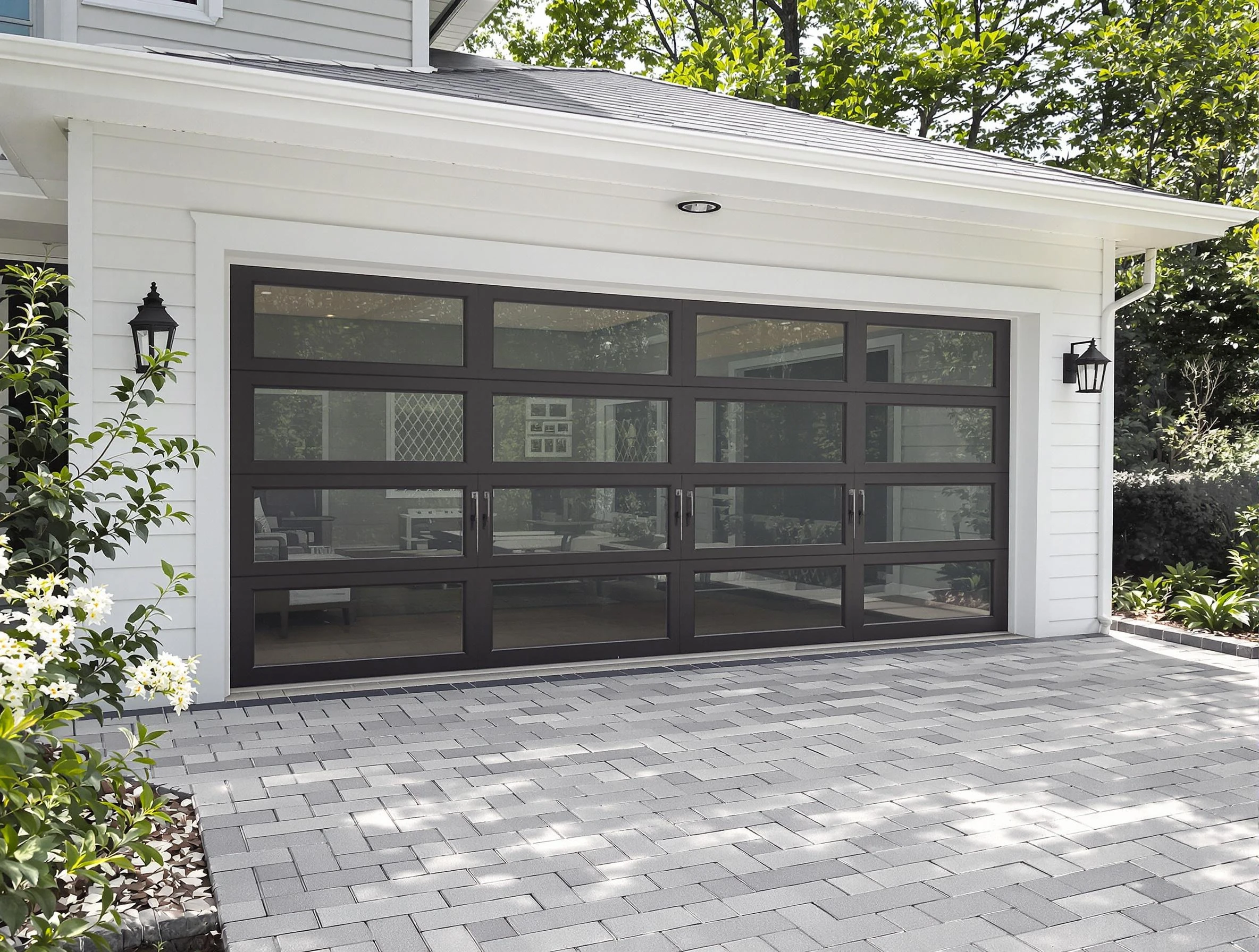 New Brunswick Garage Door Repair design specialist presenting custom garage door options to New Brunswick homeowner